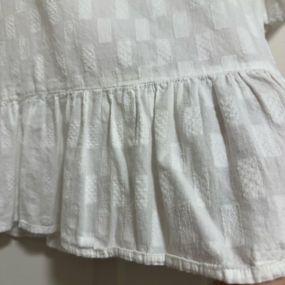 Madewell Ruffled Cropped top - Picture 2 of 7